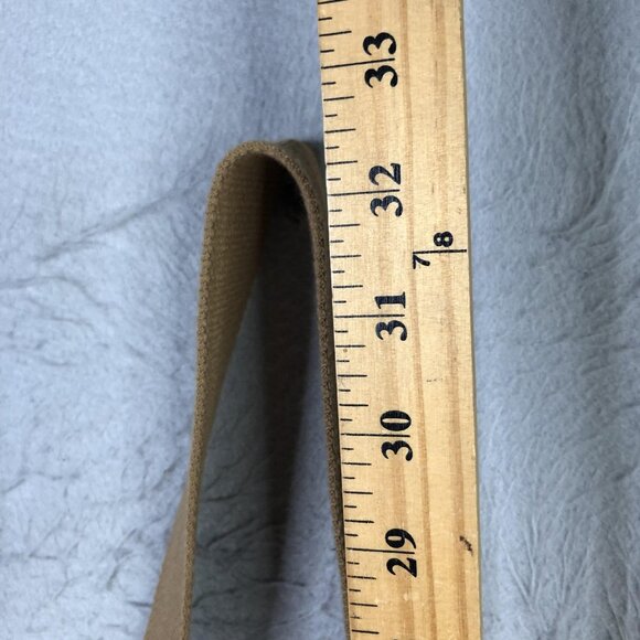 AUGUR Messenger Bag Mens Medium Beige Canvas Leather Crossbody Shoulder Casual - Picture 4 of 16